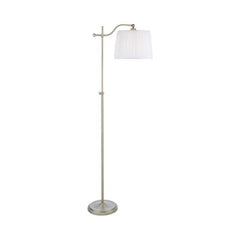 Hemsley Floor Lamp Antique Brass and Ivory With Shade
