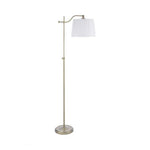 Hemsley Floor Lamp Antique Brass and Ivory With Shade