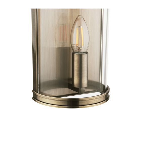 Harrington Wall Light Matt Black/ Antique Brass/ Polished Nickel and Glass