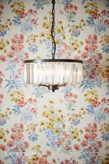 Elkwood 3 Light Pendant Crystal and Black