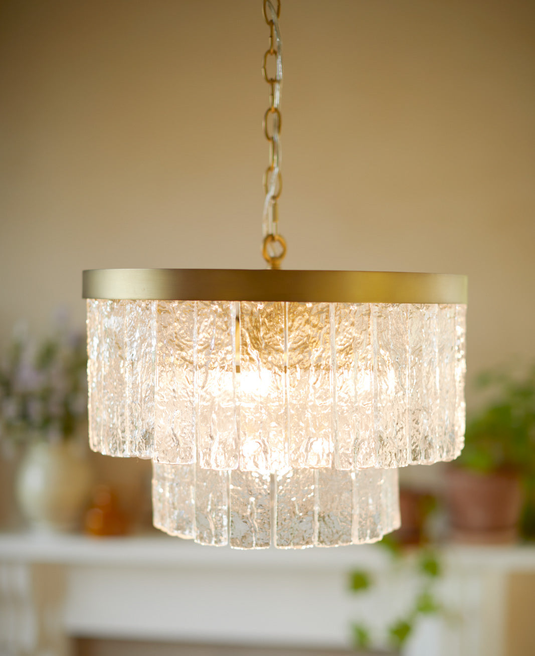 Durnsford 4 Light Pendant Matt Antique Brass and Glass