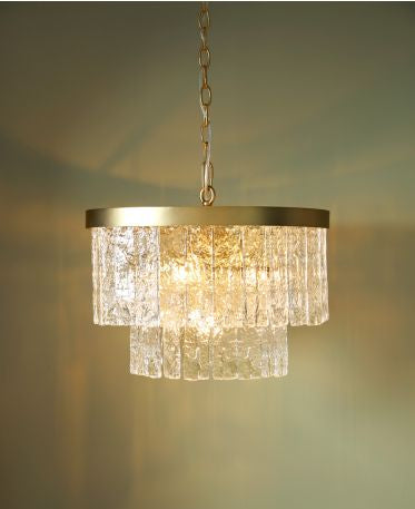 Durnsford 4 Light Pendant Matt Antique Brass and Glass