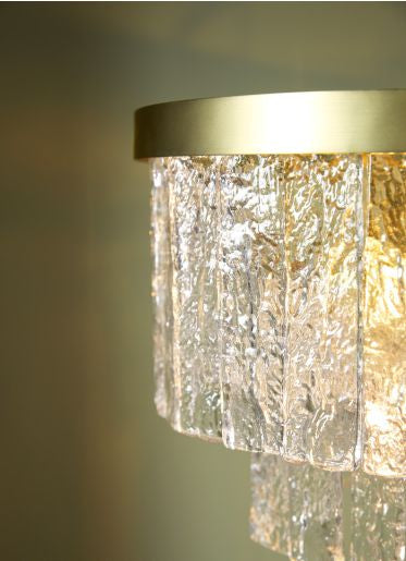 Durnsford 4 Light Pendant Matt Antique Brass and Glass