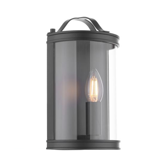 Harrington Wall Light Matt Black/ Antique Brass/ Polished Nickel and Glass