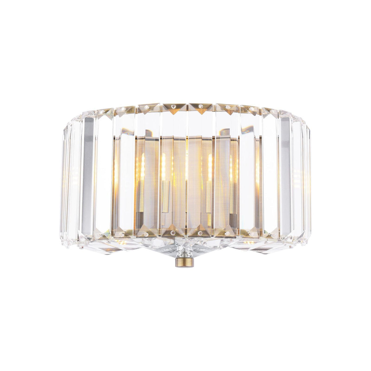 Fernhurst Wall Light - Crystal & Antique Brass and Polished Chrome Glass