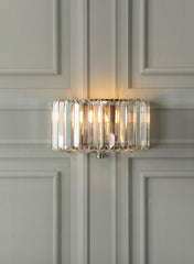 Fernhurst Wall Light - Crystal & Antique Brass and Polished Chrome Glass