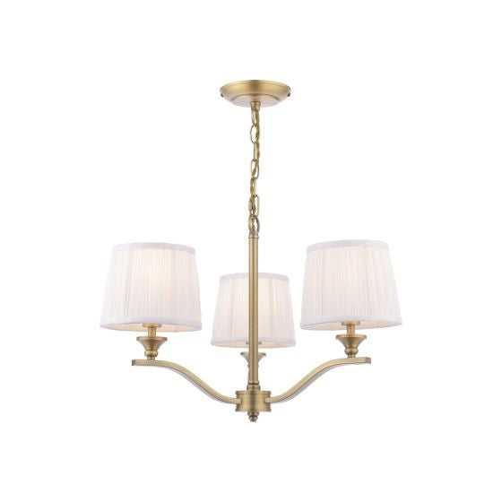 Hemsley 3/6 Light Armed Pendant Matt Antique Brass With Shade