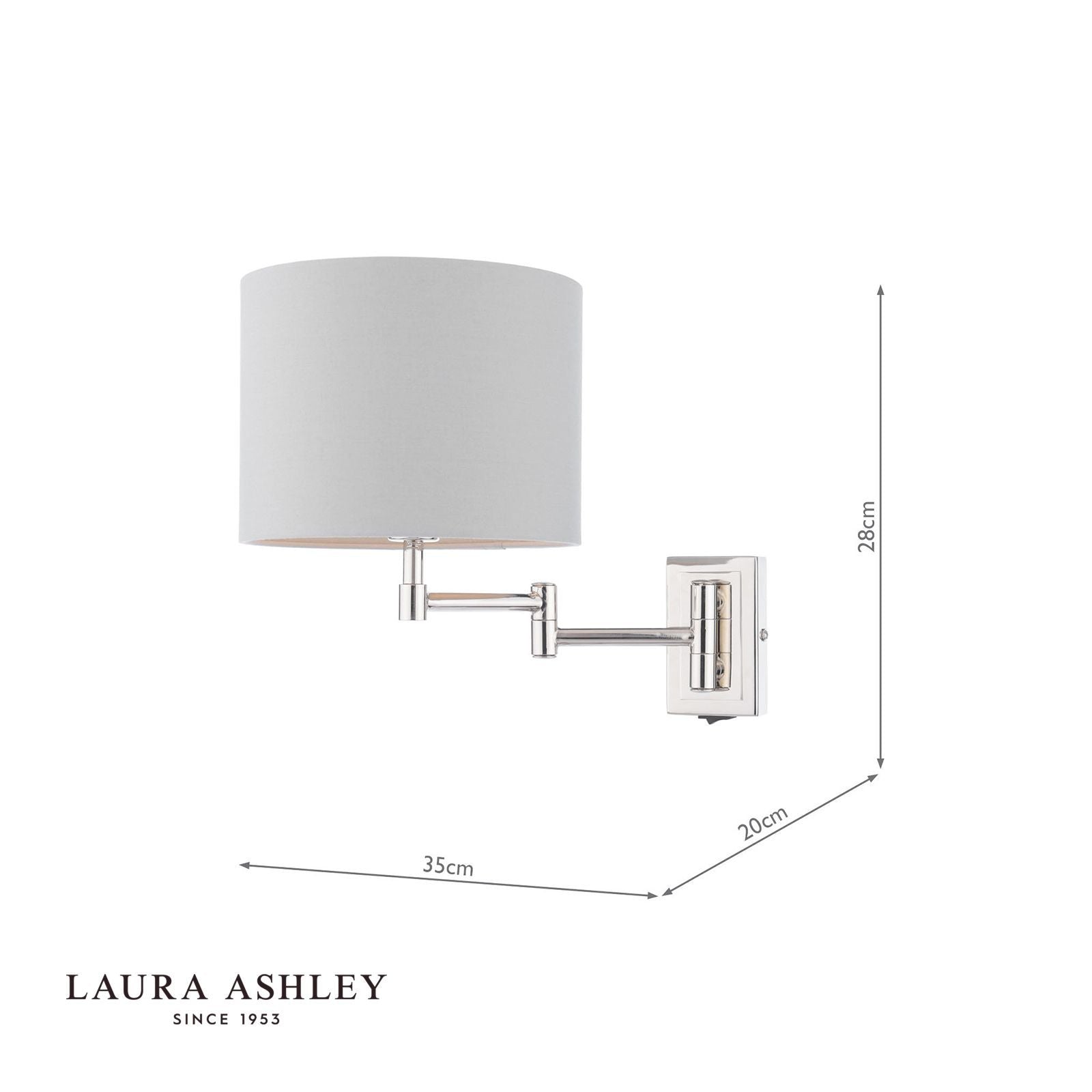 Marlowe Wall Light Polished Nickel With Shade