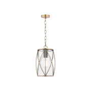 Beckworth Ceiling Lantern Antique Brass and Glass