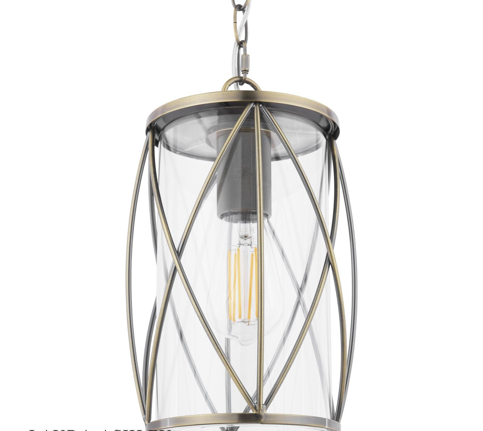 Beckworth Ceiling Lantern Antique Brass and Glass- Promotional Offer