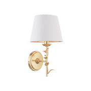 Halton Wall Light Distressed Gold Leaf With Shade