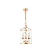 Halton 3 Light Pendant Distressed Gold Leaf