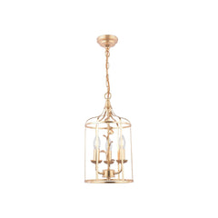 Halton 3 Light Pendant Distressed Gold Leaf