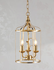 Halton 3 Light Pendant Distressed Gold Leaf