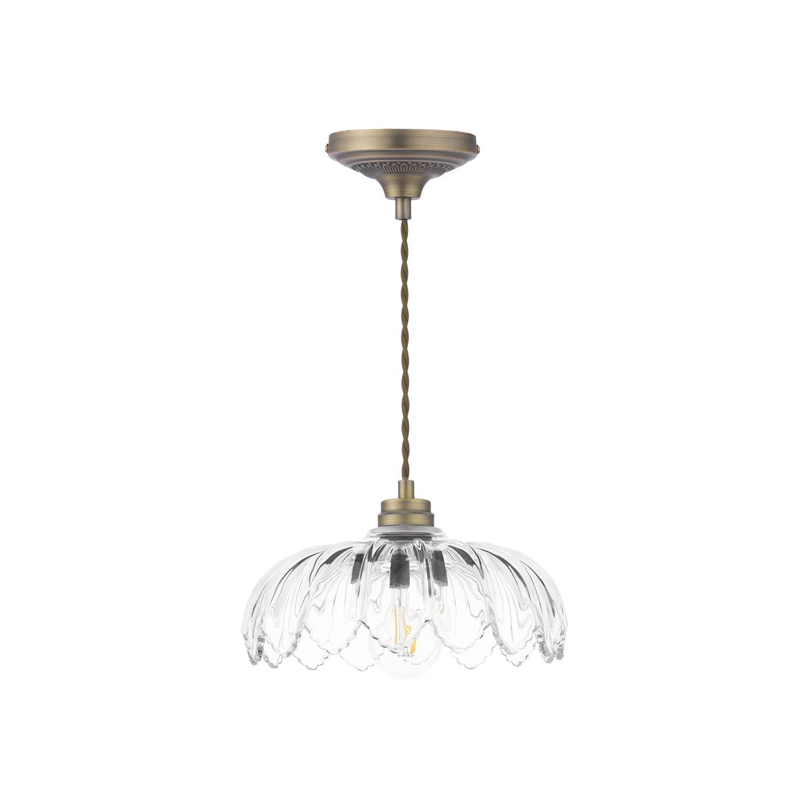 Bexwell Pendant Matt Antique Brass and Glass