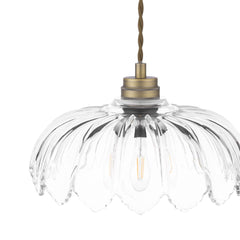 Bexwell Pendant Matt Antique Brass and Glass