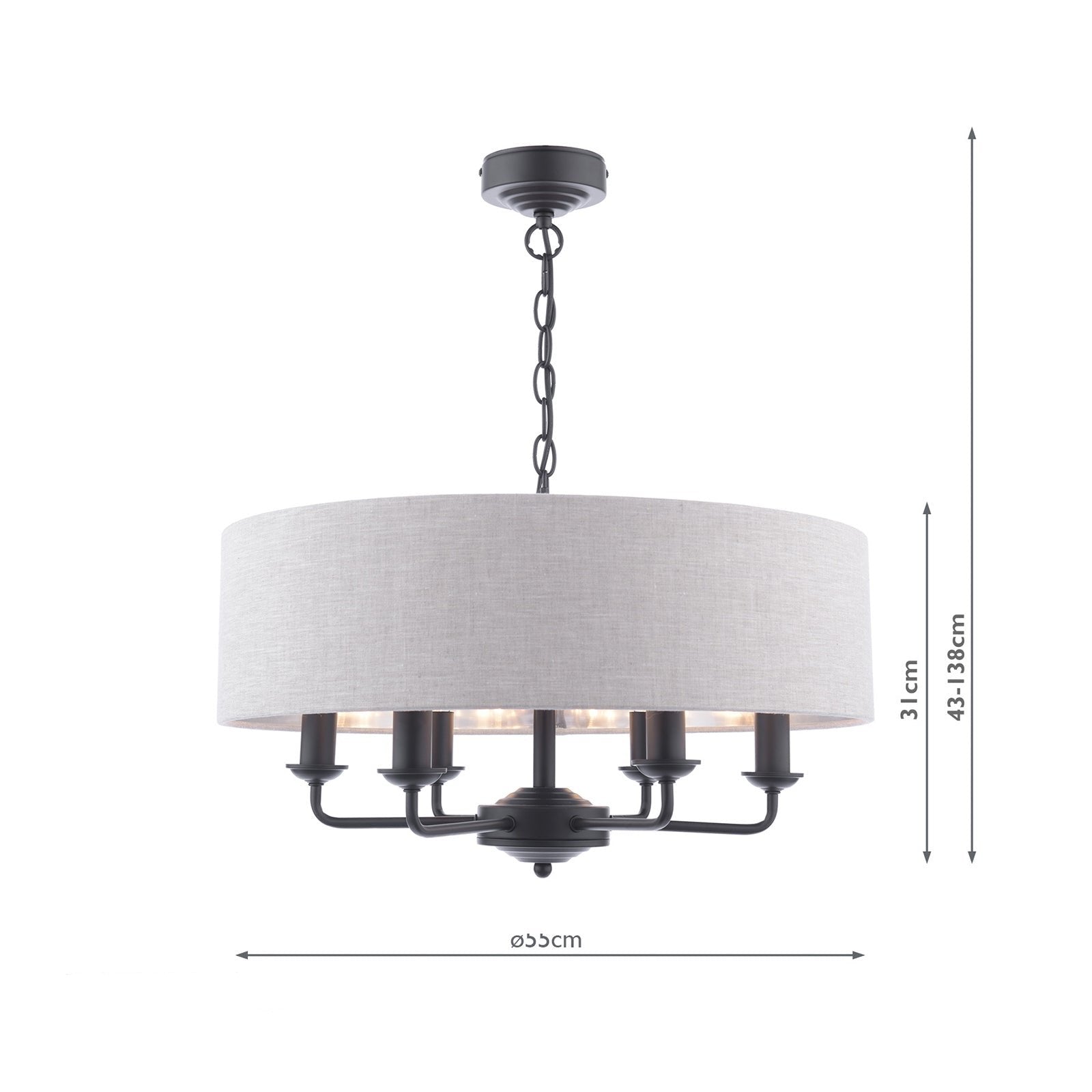 Sorrento 6Lt Pendant Various Finishes