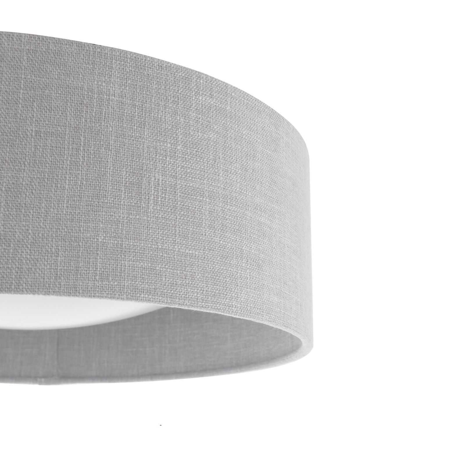 Bacall 2 Light Flush Natural/Silver Shade E27