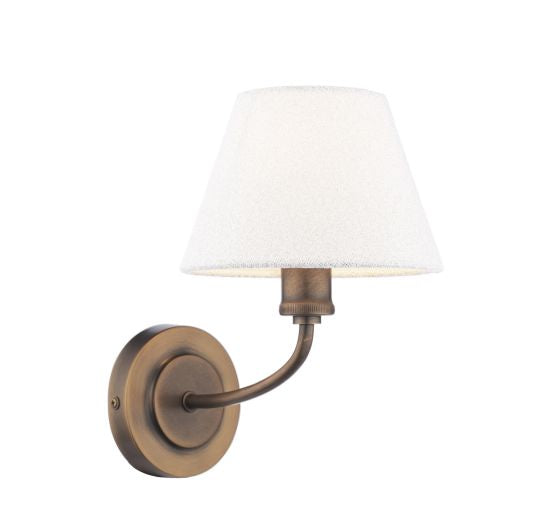 Denston Wall Light Antique Bronze With Shade