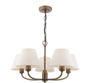 Denston 5 Light Multi arm Pendant Antique Bronze With Shade