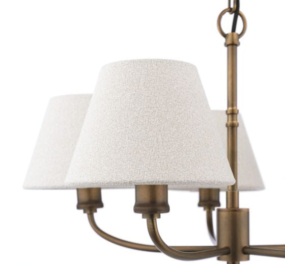 Denston 5 Light Multi arm Pendant Antique Bronze With Shade