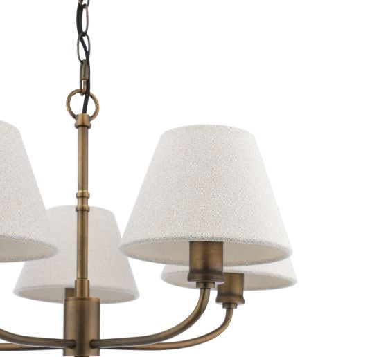 Denston 5 Light Multi arm Pendant Antique Bronze With Shade