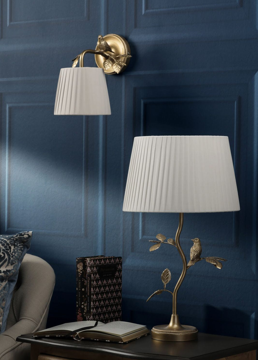 Egelton Wall Light Aged Brass With Shade