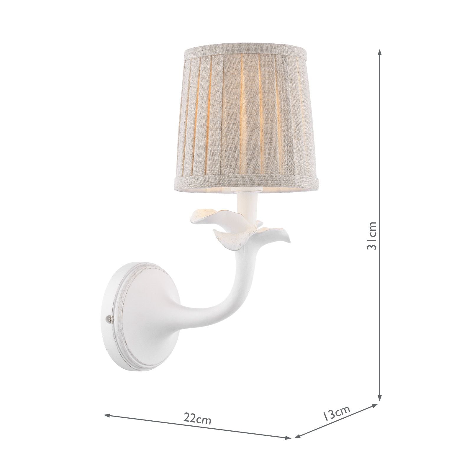 Eleni Wall Light Matt White With Shade