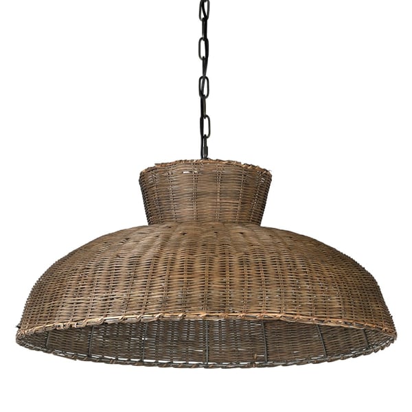 Round Rattan Ceiling Light