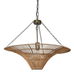 Rattan and Bamboo Pendant Light