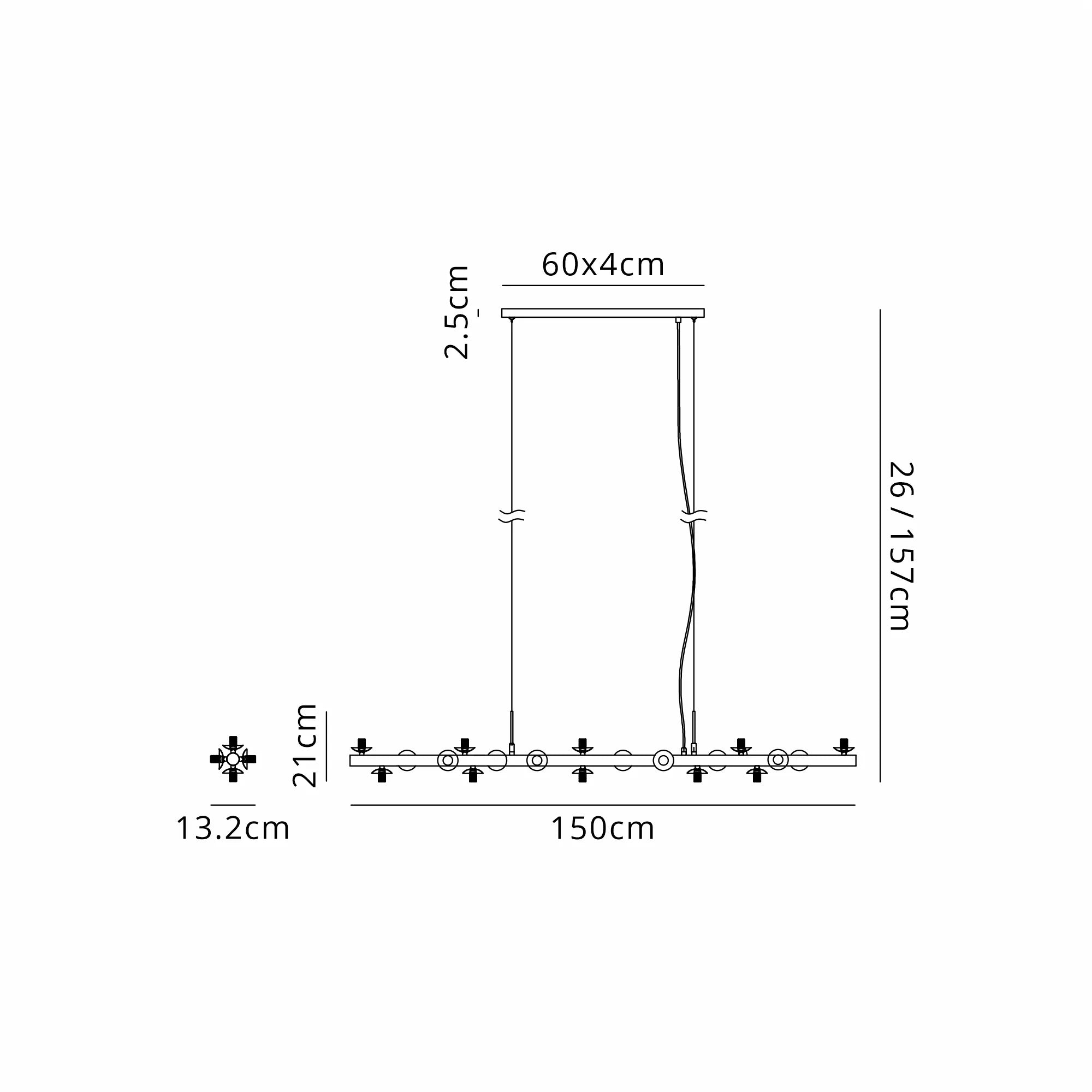 Seville LT 19 Linear Pendant - Various Colours