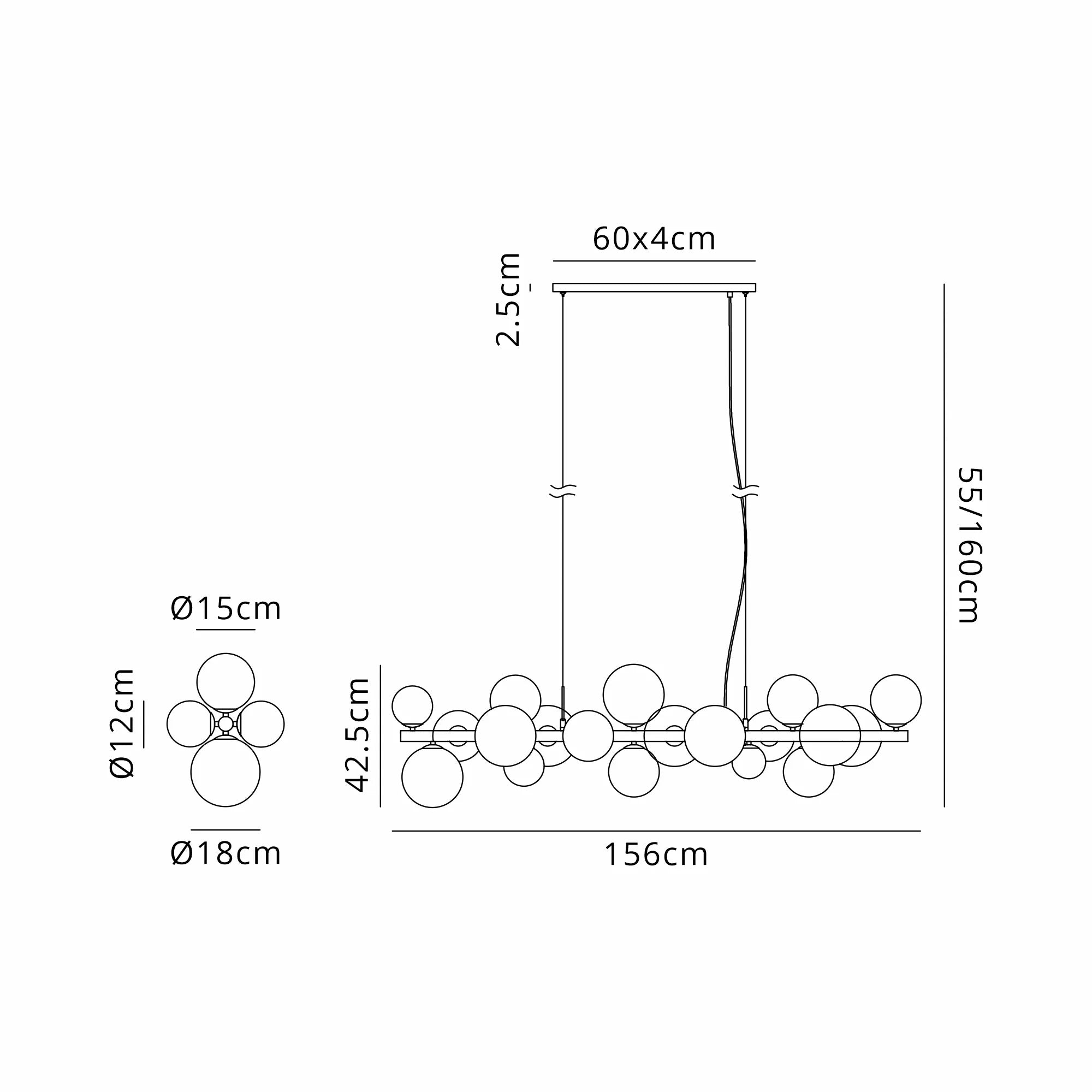Seville LT 19 Linear Pendant - Various Colours