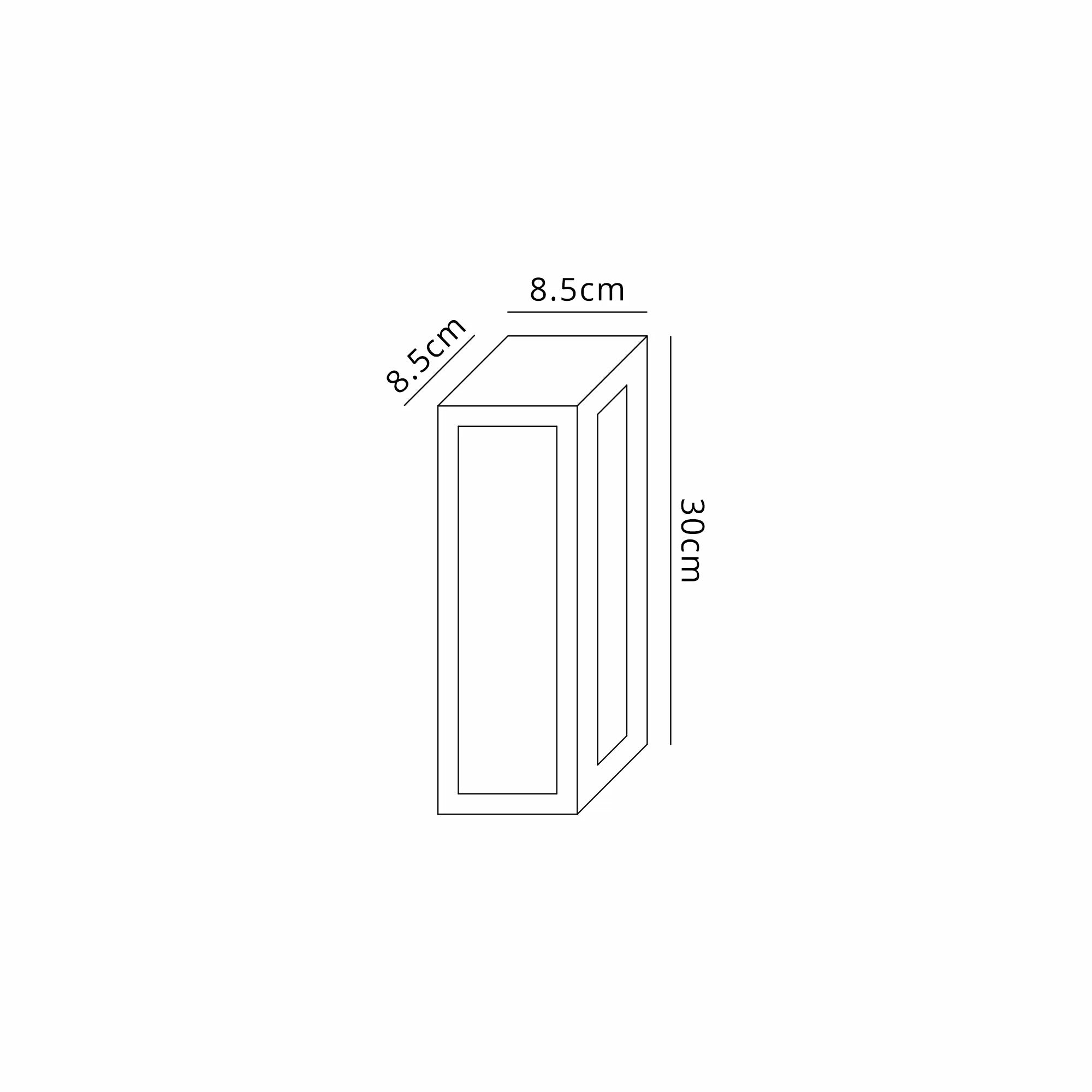 Velora  Wall Lamp, 10W LED, 3000K, 760lm, IP44, Black, 3yrs Warranty