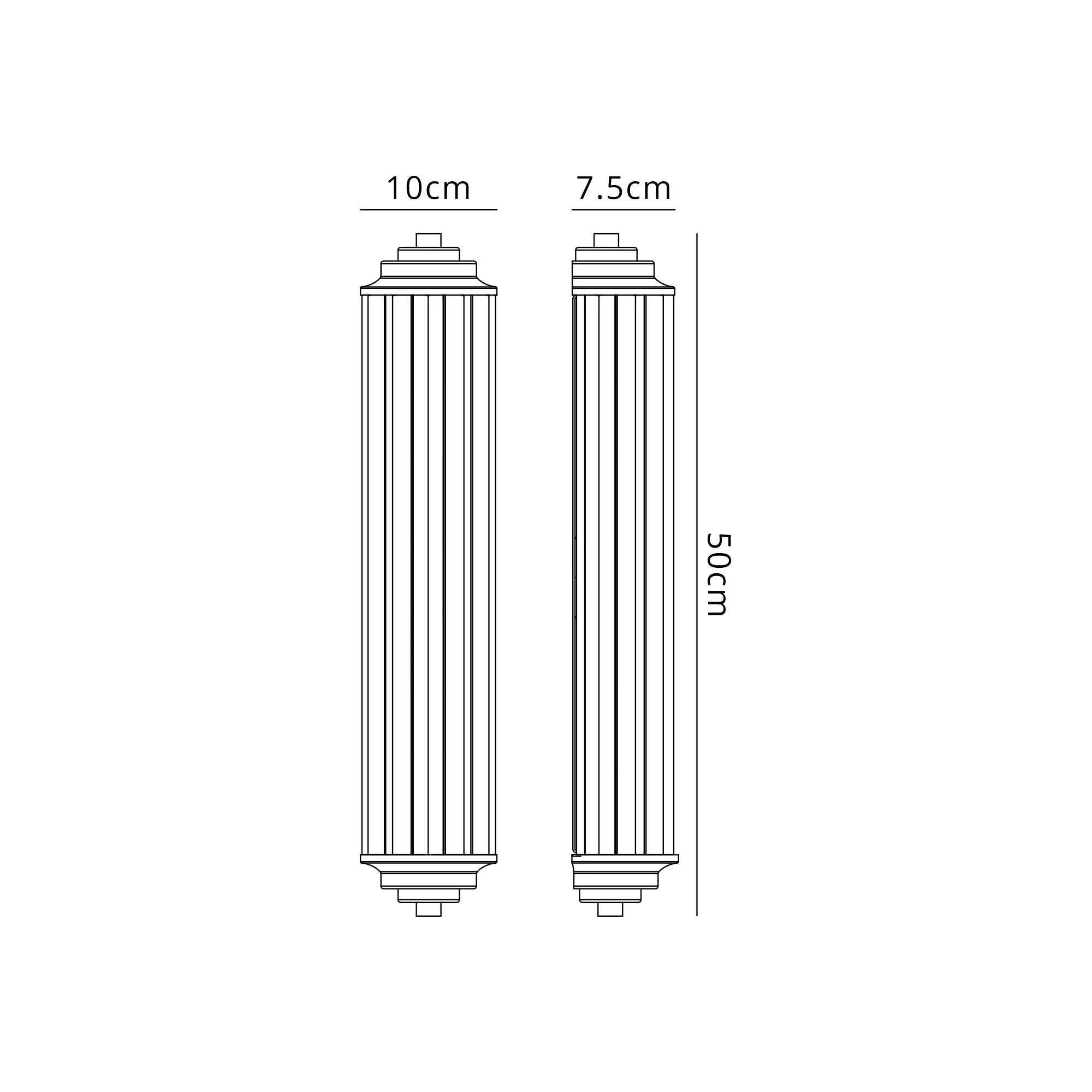 Alura 2 Light Crystal Wall, E14, IP44, Various Colours