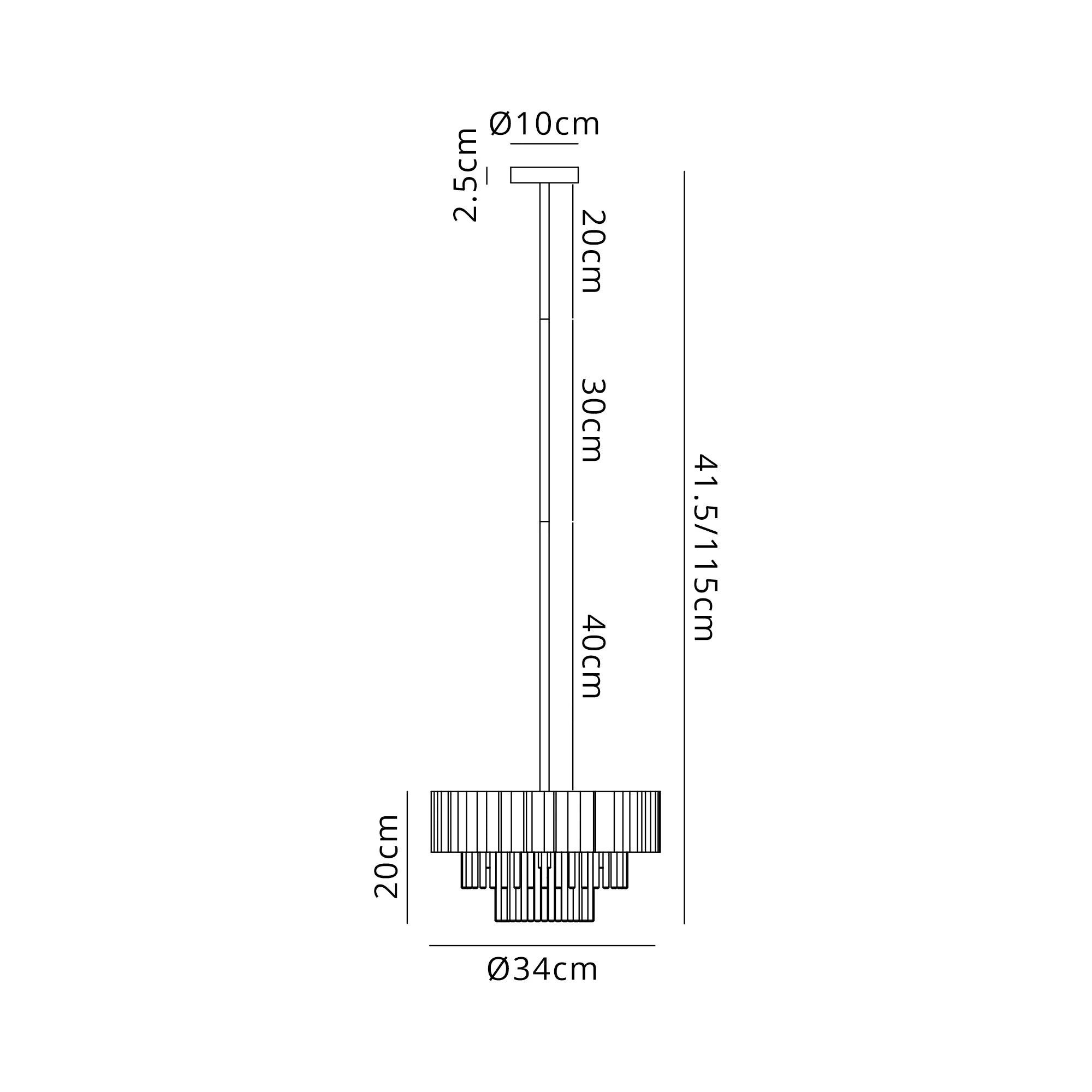 Kyabram Fixed Pendant, 4/9/11 Light G9- Oxidised Coffee/ Grey Finishes