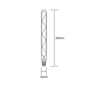 Classic Deco LED 280mm Tubular Z E14 Dimmable 6W 2700K Warm White, 500lm, Clear Glass