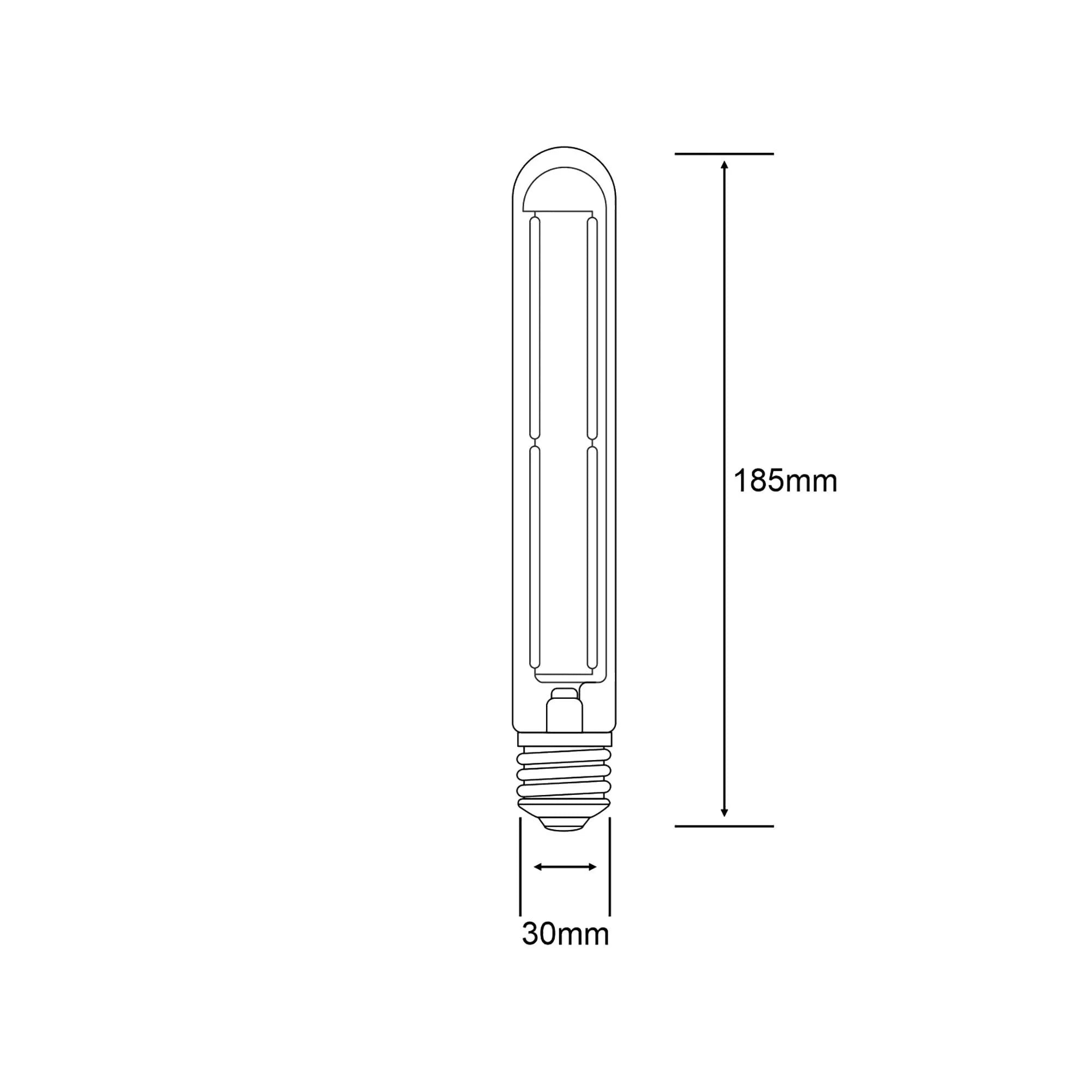 E27 4W 185mm LED Tubular Bulbs- Various Finishes