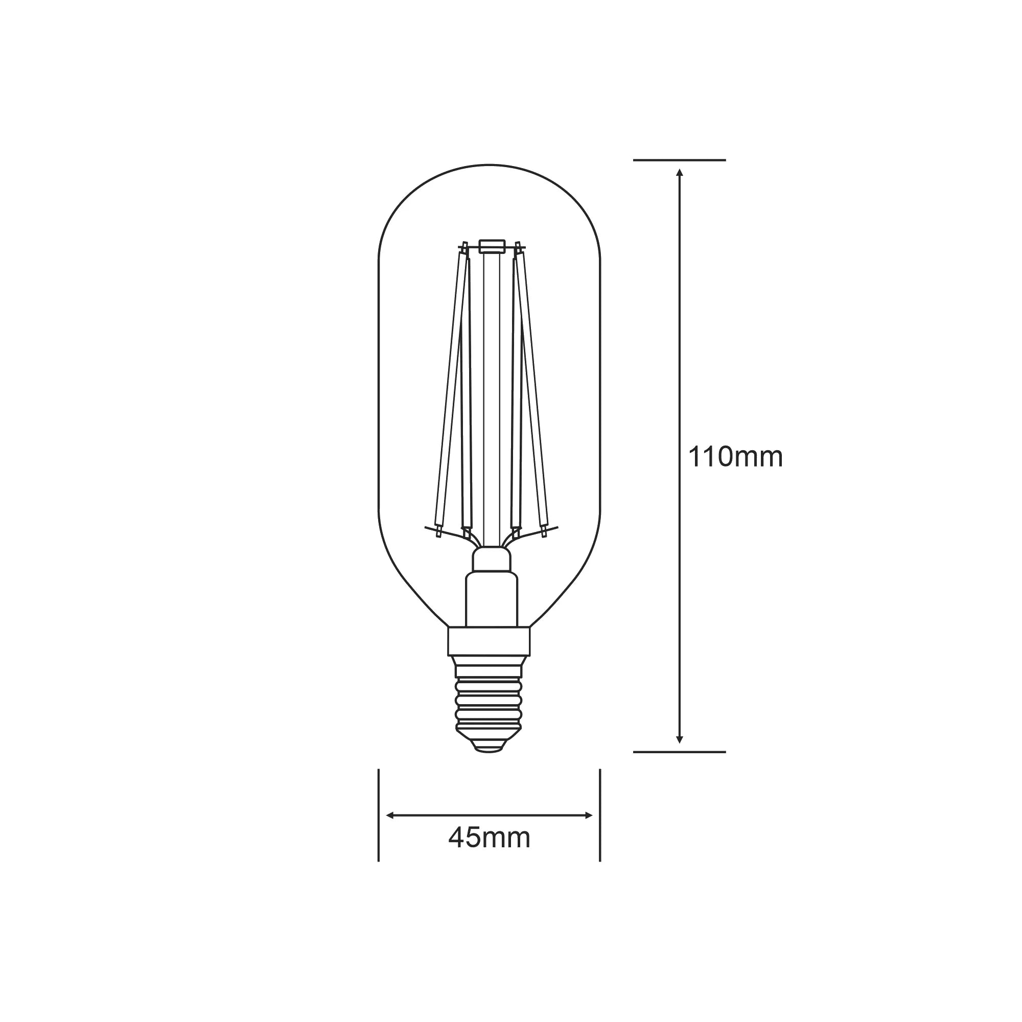 E14 T45 Dimmable Bulbs- 2700K/ 4000K Finishes