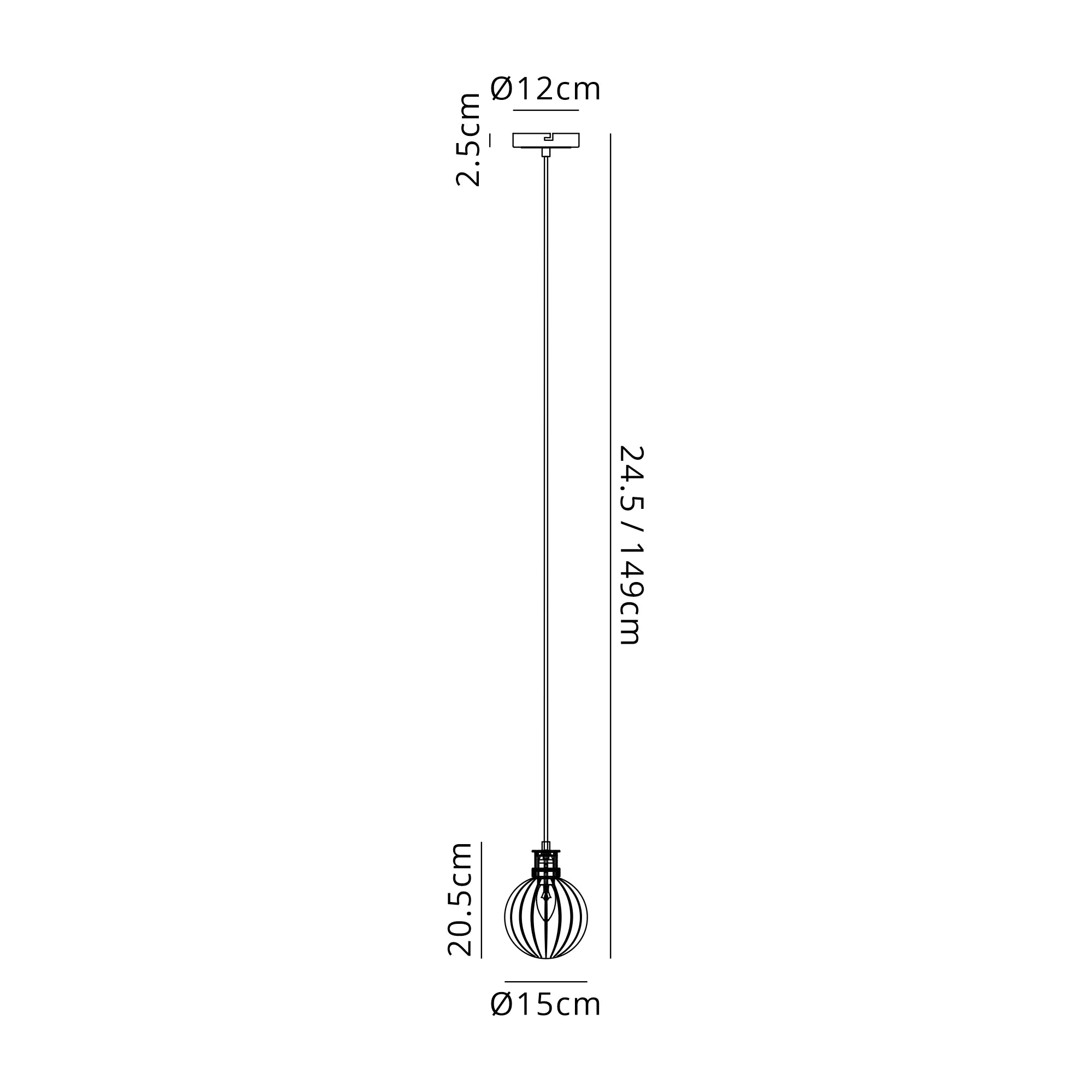 Cassie  Bathroom Pendant IP44- Various Finishes