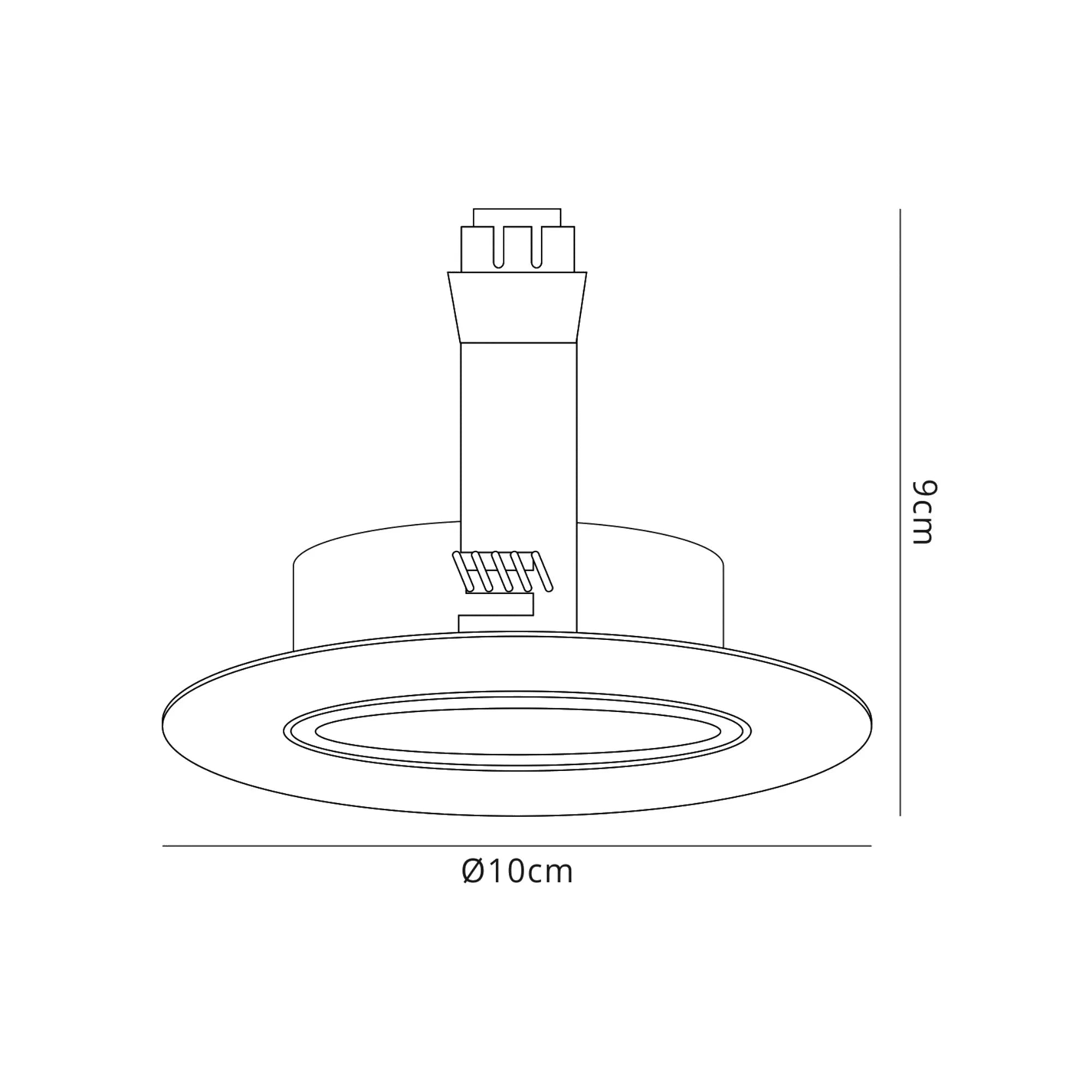 Hudson 10.4cm GU10 Adjustable Downlight White (Lamp Not Included), Cut Out: 84mm