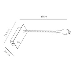 Winslow 1Lt Reading Light - Various Colours