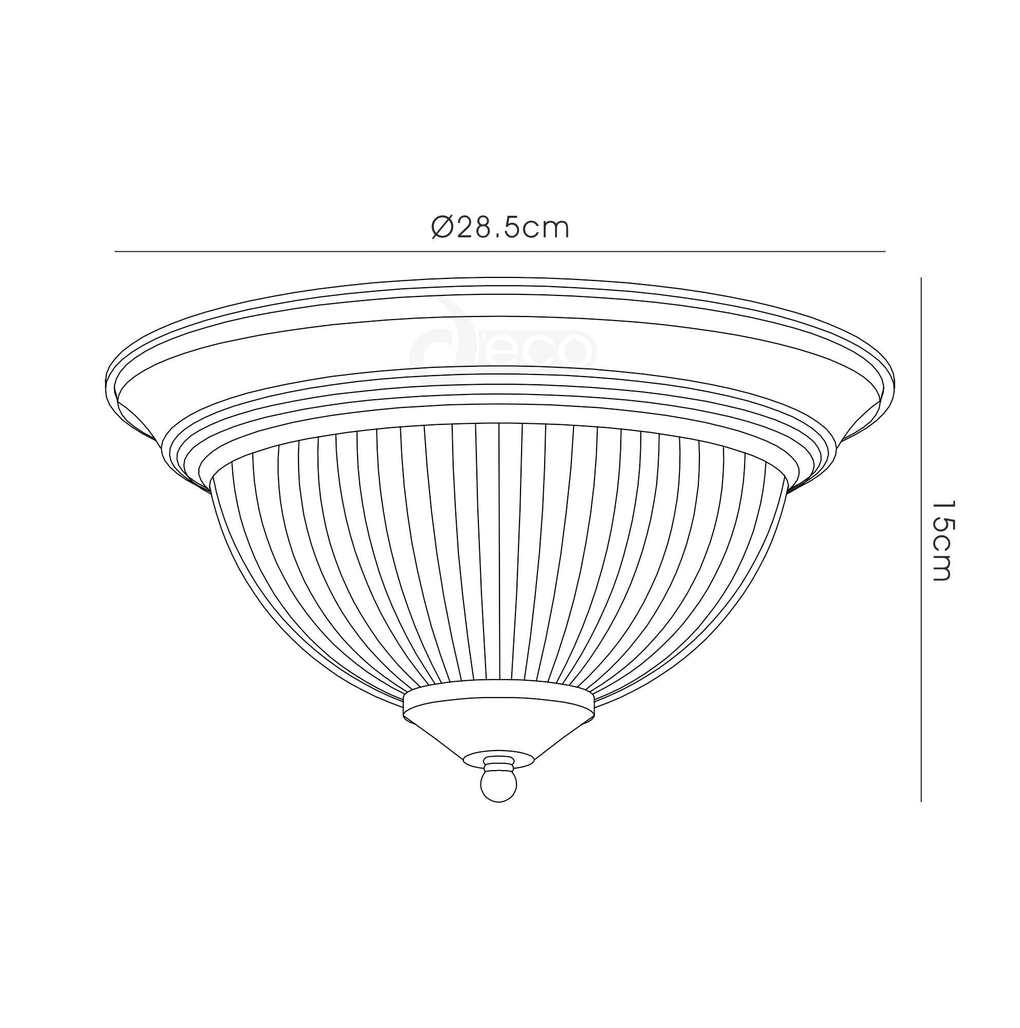 Macy IP44 2 Light E14 Flush Ceiling Light Satin Nickel/Polished Chrome/Antique Brass Finish