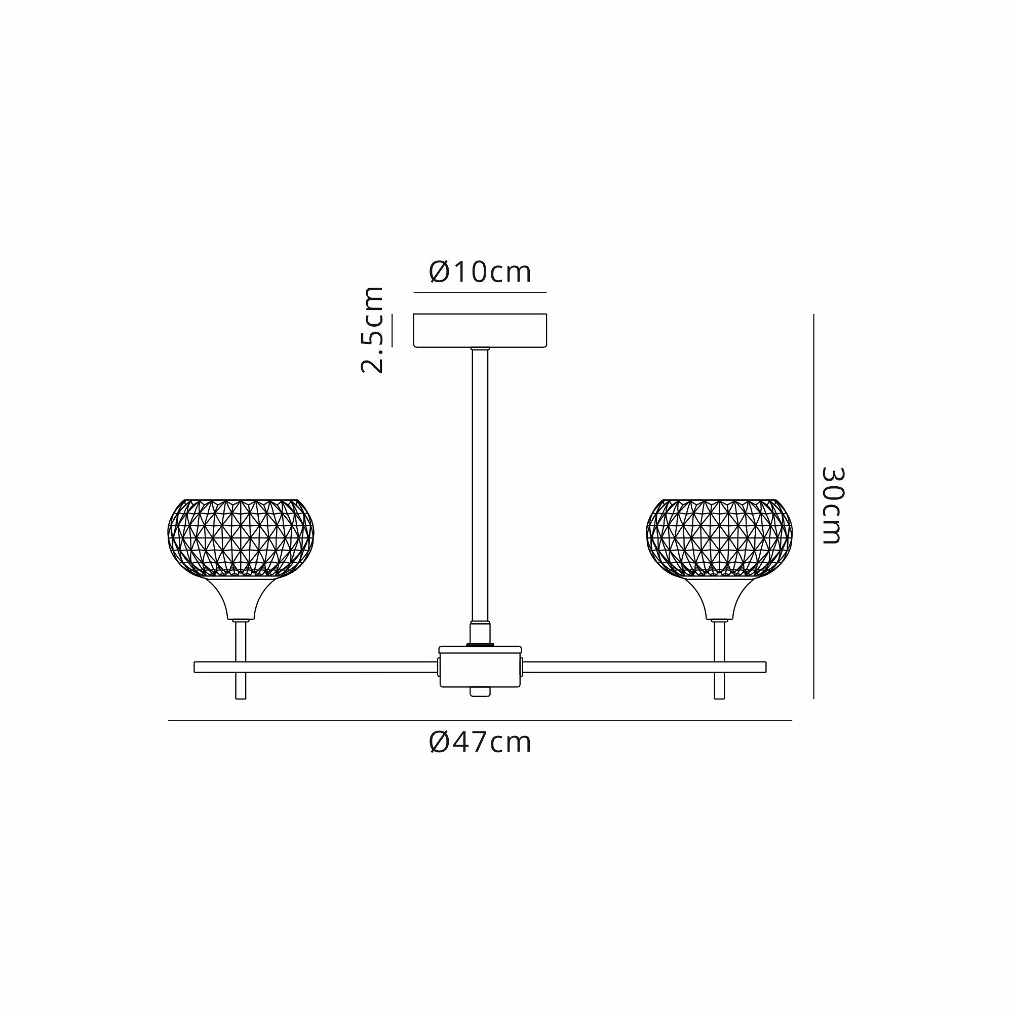 Aris 3/5lt Fixed Pendant- Polished Chrome/ Satin Black Finishes