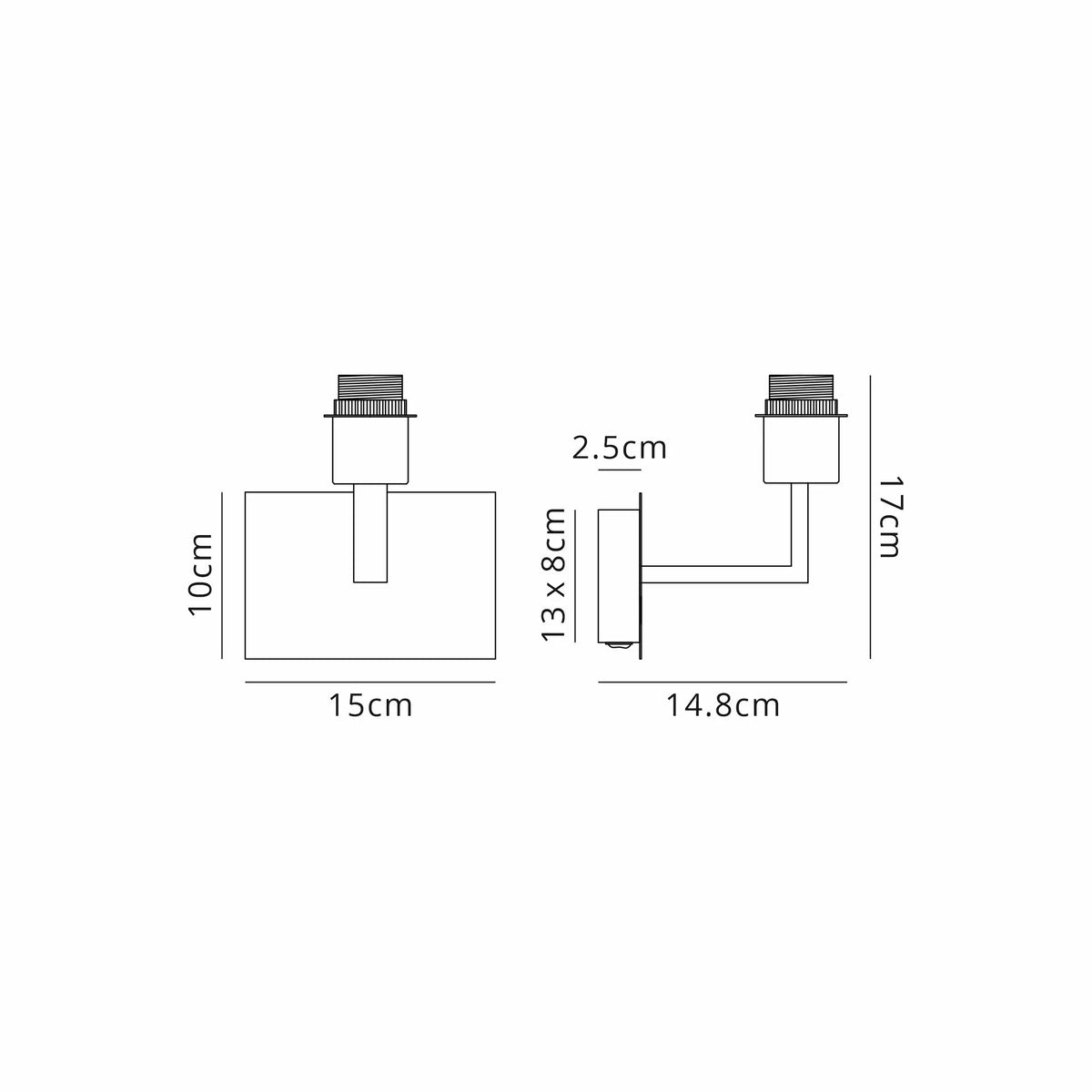 Clara 1lt Switched Wall Light- Various Finishes