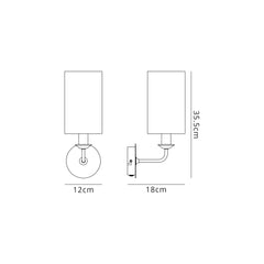 Banyan 1L Switched  Wall Light E14 With Antique Brass With Various Glass Shade Colours IP20