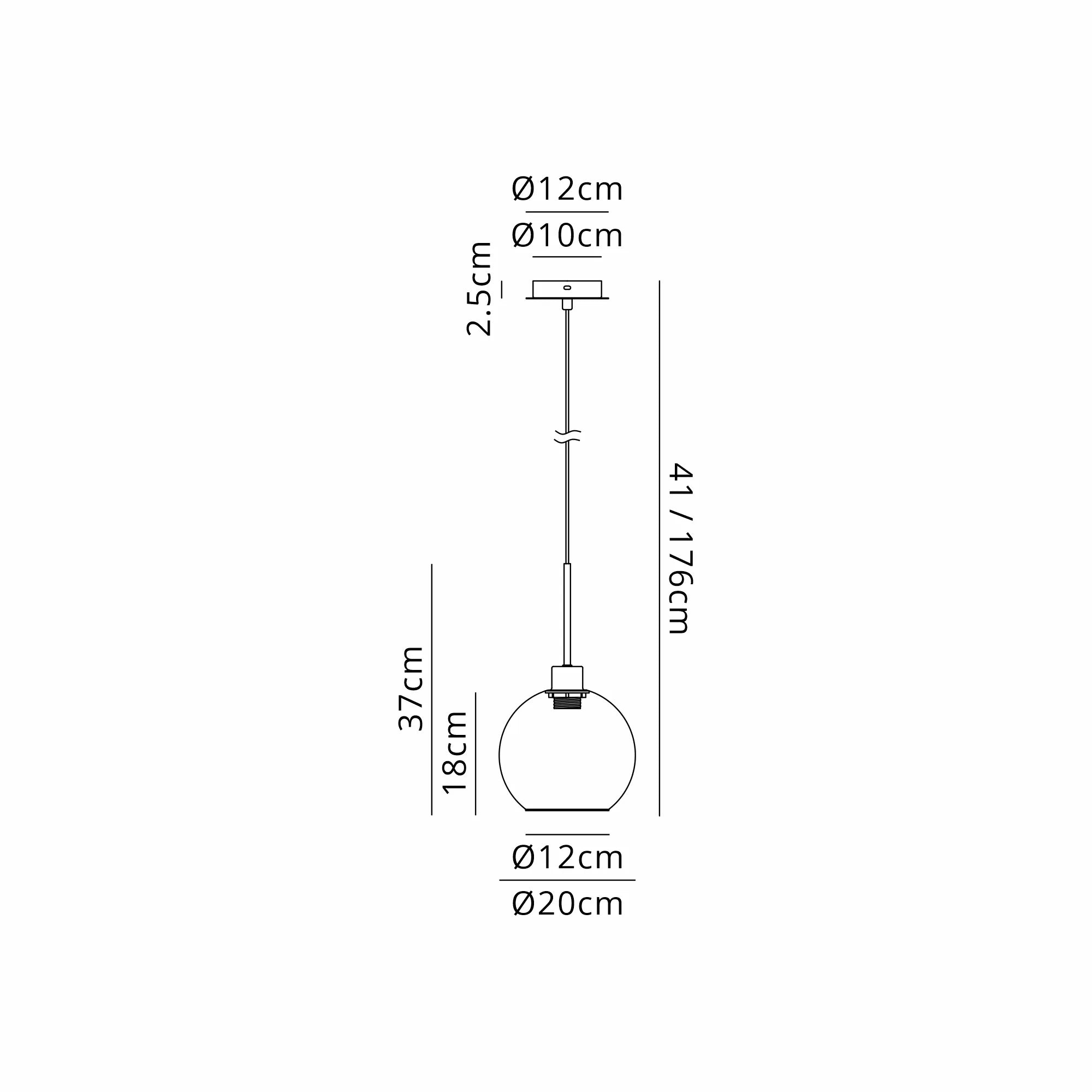 Lori 1.7m Single Pendant 1 Light Adjustable E27- Satin Nickel w Various Finishes