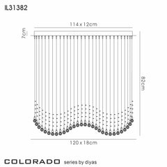 Colorado 4Lt/6Lt Linear Pendant - Polished Chrome/French Gold