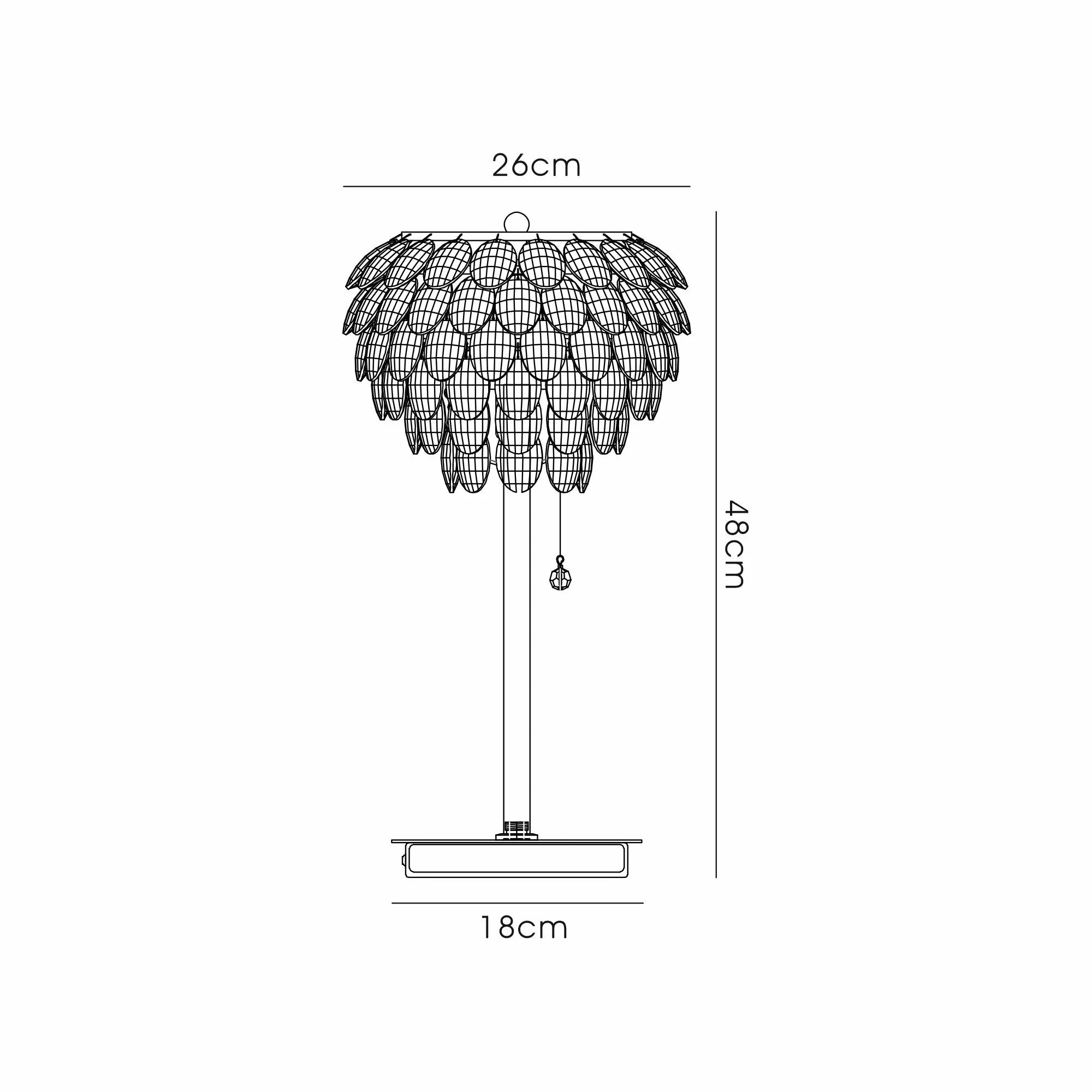 Consten Crystal Table Lamp, 2 Light E14