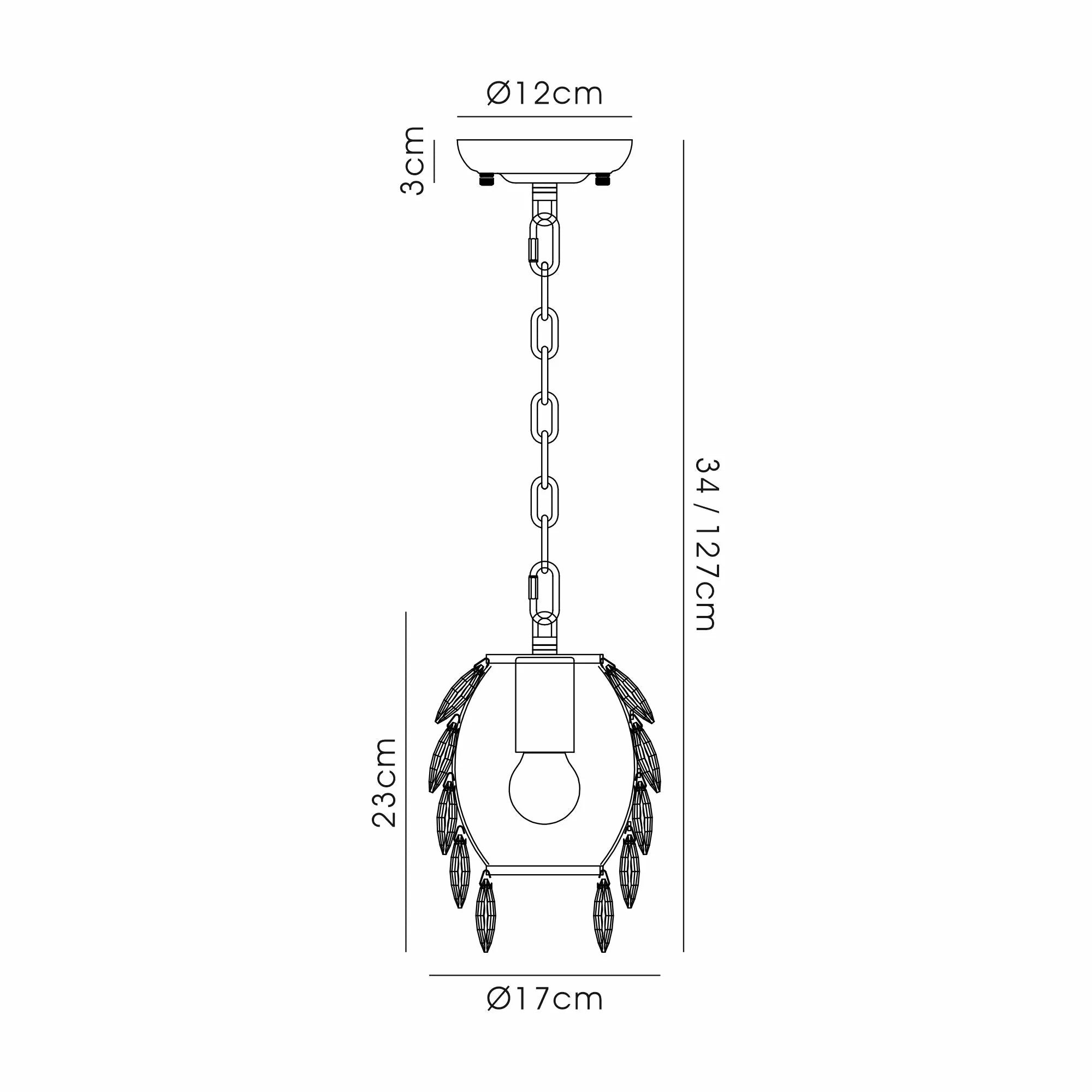 Consten 17cm Pendant 5 Layer, 1 Light E27