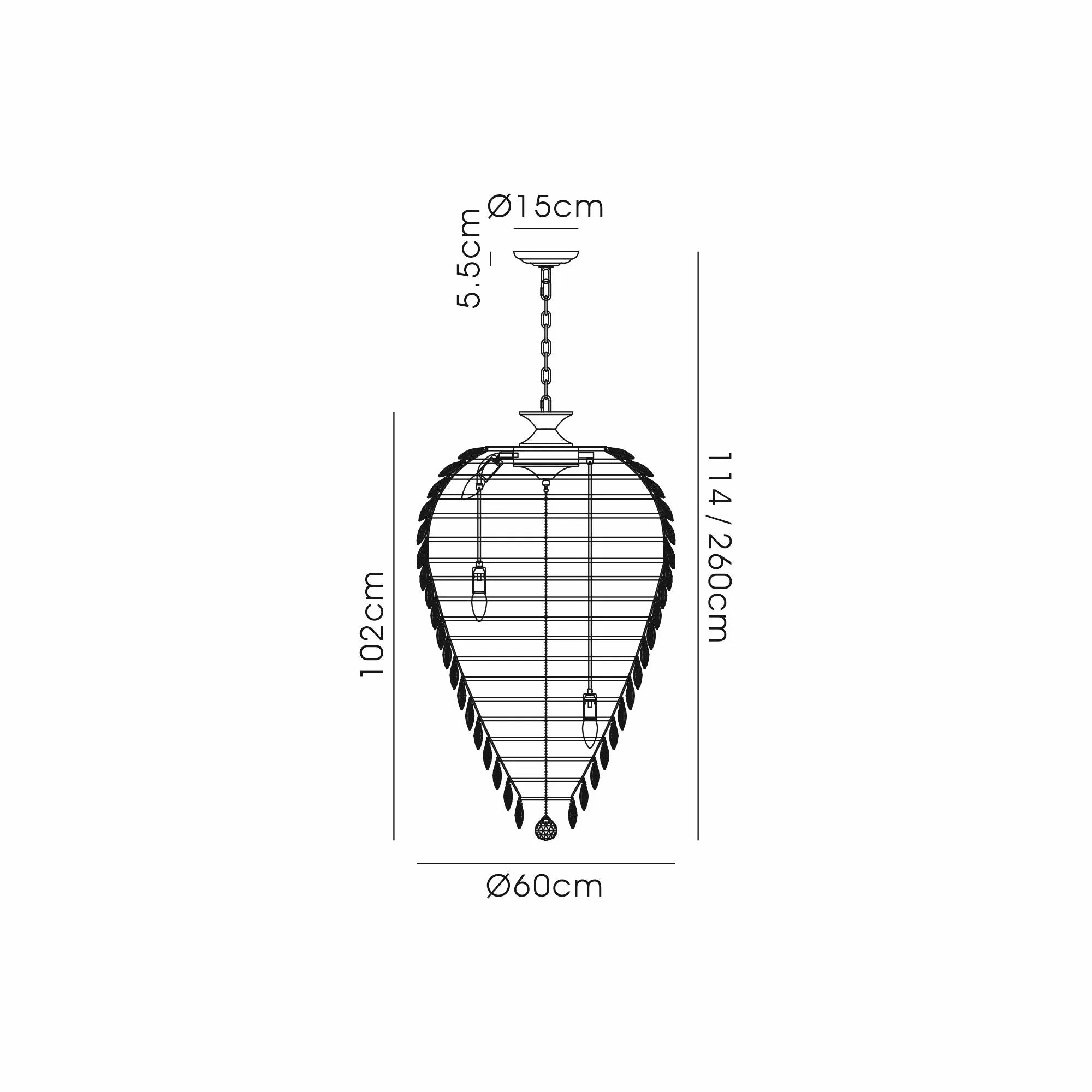 Consten Acorn Pendant E14